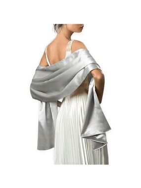 Women's Silver Shawl Wraps for Evening Dress Wedding Bridal Holiday Shawl Scarf